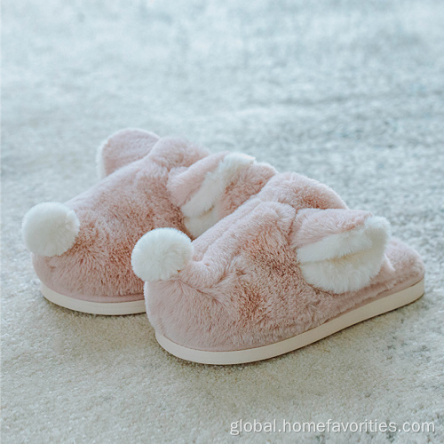 Winter Home Slippers Ladies Soft Plush Slip on Slippers Manufactory